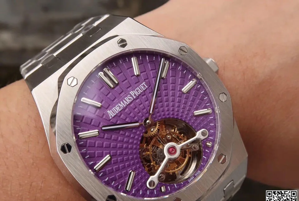 Audemars Piguet Royal Oak Tourbillon 26522ST.OO.1220ST.01 JF Factory 1:1 Best Edition Replica Watch Purple Dial